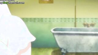 Hentai busty girl in stockings and uniform has sex
