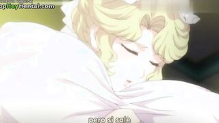 Hentai busty girl in stockings and uniform has sex