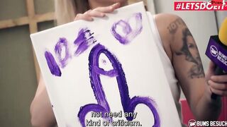 BUMSBESUCH - Big Boobs Porn Celeb Wild Vicky Gives Her Pussy To Lucky Painter - LETSDOEIT