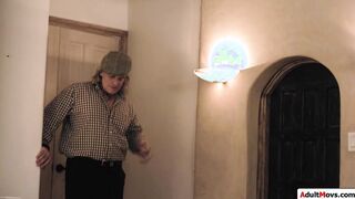 Guy fuck stepmom next to napping stepdad