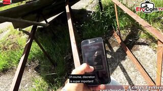 German goth 18 year old bitch seduced for real blind date inside outside