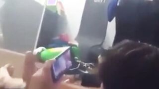 Watch my friend cumming while he's watching porn