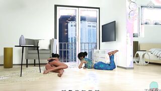 Sensually stroking her soak twat • FREE PASS #19