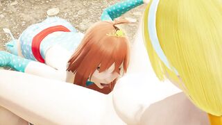 Winx - Bloom and Stella groaning vagina licking