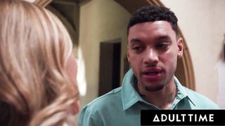 ADULT TIME - Big Titted mom Housekeeper Gets HARD GANG BANG + BUKKAKE AT COLLEGE FRAT!