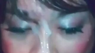 Asian CD sucking cock