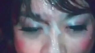 Asian CD sucking cock