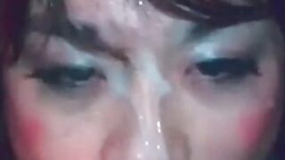 Asian CD sucking cock