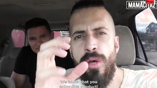 CARNE DEL MERCADO - Julia Cruz Joins two Guys Inside Rough Outdoor 3 Way Full Sex Tape