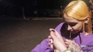 My risky night out into outdoors (humiliation, outside, piss, risky, prolapse, fusting, spit)