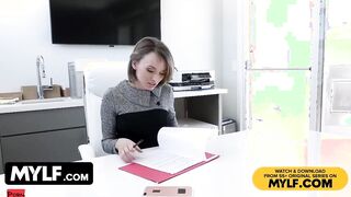 MYLF - Hardworking Businesswoman Getting Her Snatch Drilled By An Applicant During Job Interview