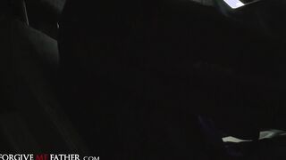 Forgive Me Father - rock bimbos with huge boobs boned by three long dicks into dirty hard hardcore film ending with orgasm squirt juice leaking down her leg and cum on her face