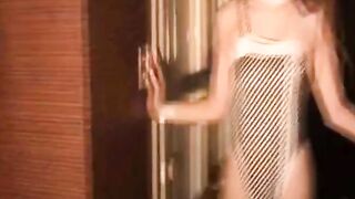 asian give BJ and tries on swimsuits