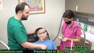 NSFW Naked BTS From The Cum Clinic Extraction # 6 With Angel Ramiraz, Nude Doctor Jerks Restrained Dick, View Entire Video At GuysGoneGynoCom