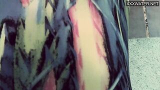 Emie Amfibia masturbates hard underwater