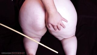Long Ass Chubby PAWG Butt Caning & Orgasm For Step Sister