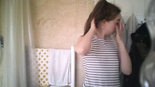 friend jessy getting ready for shower
