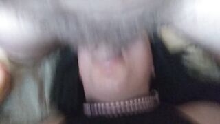 Grown man fucks stupid bitch inside the mouth and ass