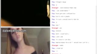 Horny Blonde loves watching cummed on web cam