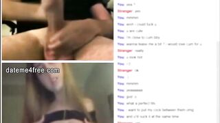 Horny Blonde loves watching cummed on web cam