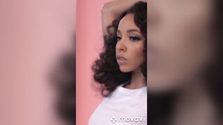 Tinishe huge tits showing off for her career