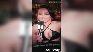 Tinishe huge tits showing off for her career