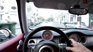 three Way Sex In The Car While Driving Through The City