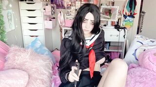 THE CREEPY CUNT WITH MOUTH FROM SCHOOL GETS YOU TO HERSELF (YANDERE JOI) -