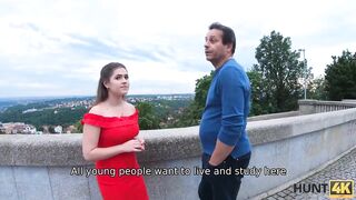 HUNT4K. Hunter offers money for crazy sex with gentlemans daughter