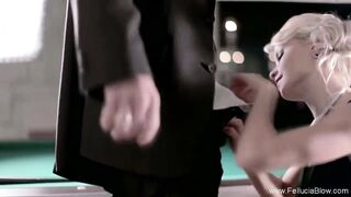 Oral Sex In The Local Pool Hall Just To Make Cum