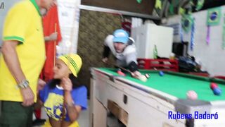 Brazilian fans celebrate their victory inside the cup cabaret and end up inside a mind-sucking off sex party