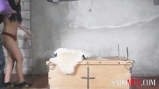 Young dark haired is boned incredibly with a drill