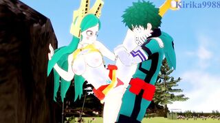 Tomoko Shiretoko (Ragdoll) and Izuku Midoriya have extreme sex outside. - My Hero Academia Cartoon
