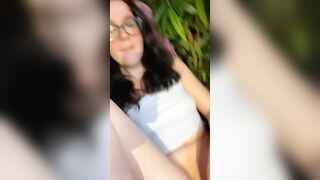 The inked baby put the camera inside front of her, stretched her legs and showed her excited twat and b