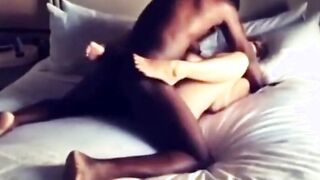 Girl fucked by black guy during sunrise