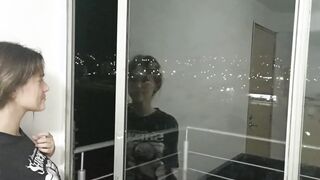 My stepsister's lusty likes me to screwed her on the balcony of the house