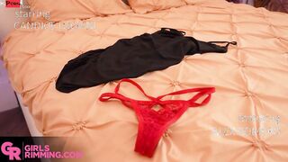 GIRLSRIMMING - Slim barely legal Candice Luciani pleasures her boyfriend with a wonderful rimjob