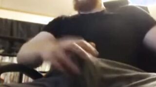 Beefy big ginger bear cums hard