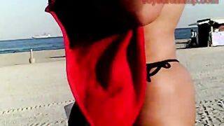 Exhibitionist Wifey #25 Anjelica & #35 Lana - WIVES WITH HUGE BOOBS Flashing Inside Outdoors And Naked Beach Voyeur Tease!