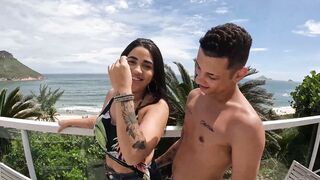 Behind the scenes at the premiere of Aline Homemade and her bf