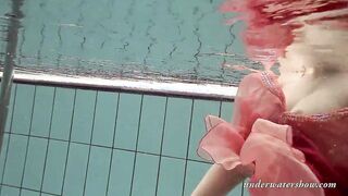 Goddess blonde swimming mermaid Katya