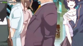 Hentai old man asks busty college girl to have sex