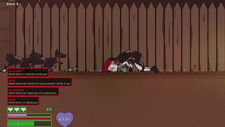 Pixel goddess succumbs to the horde and gets bred! (Captivity game)