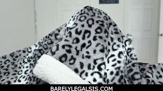 BarelyLegalSis - Barely Legal blonde Stepsister, Katie Kush, surprise Stepbrother with her Halloween costume on