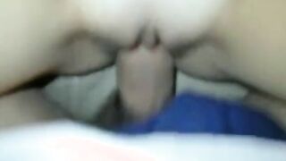 Pleasant moaning while cunt fucked