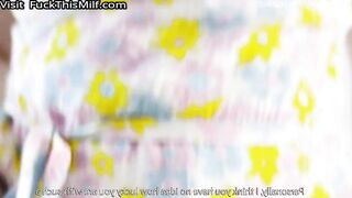 Stepmom decided to have sex with her stepson despite the fact that he is talking on t