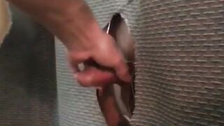 Sucking verbal guy at the glory hole