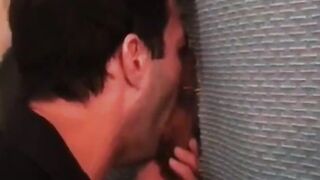 Sucking verbal guy at the glory hole