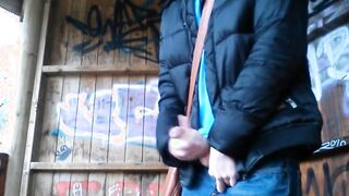 German Stud Public Park Jerk And Cum