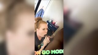 On her knees where she should be
